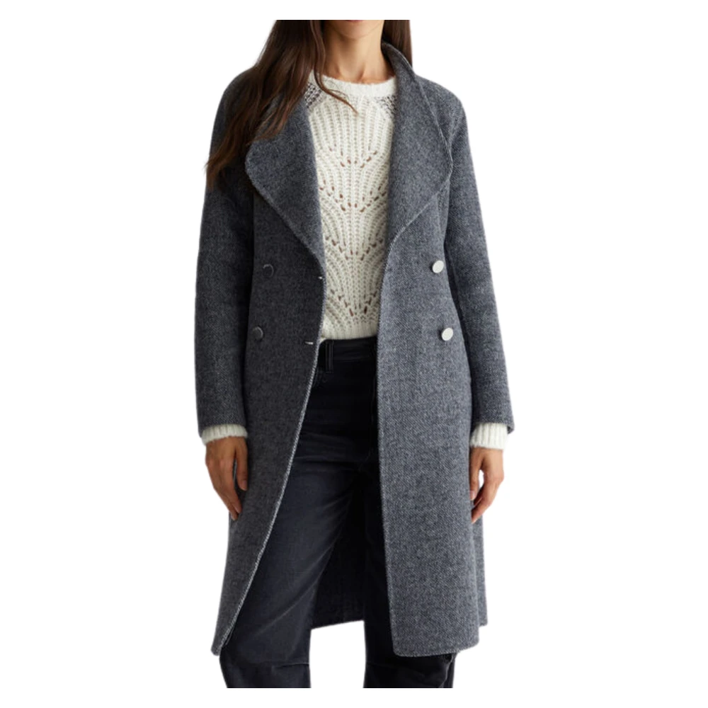 Liu Jo Grijze Melange Dubbel-Borstjas Gray Dames