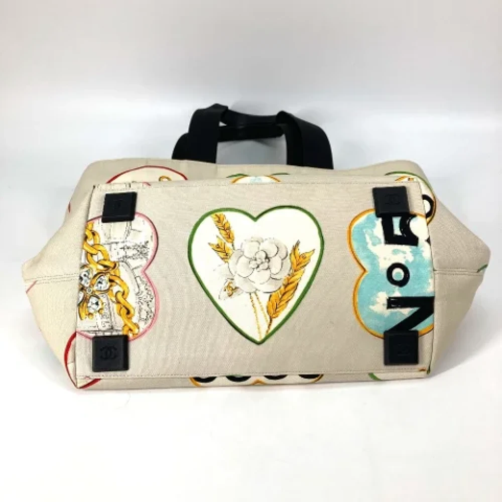 Chanel Vintage Pre-owned Canvas totes Beige Dames