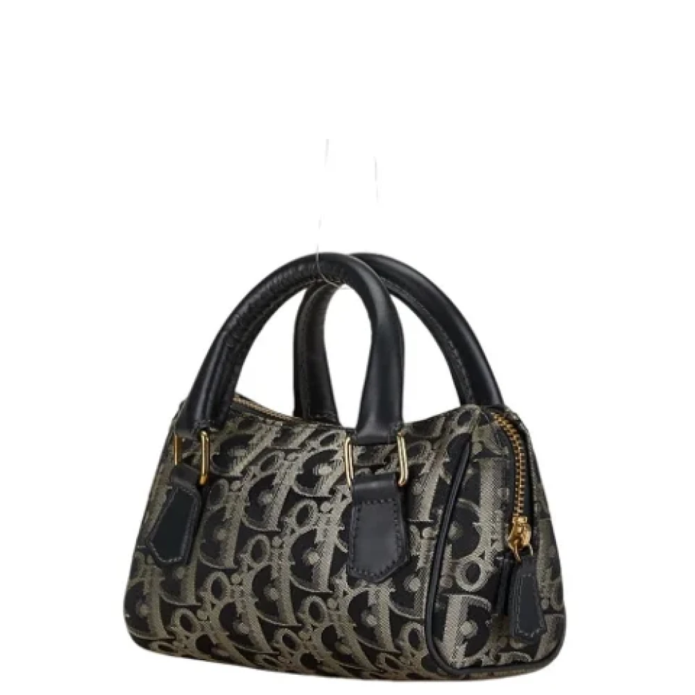 Dior Vintage Pre-owned Canvas handbags Blue Dames