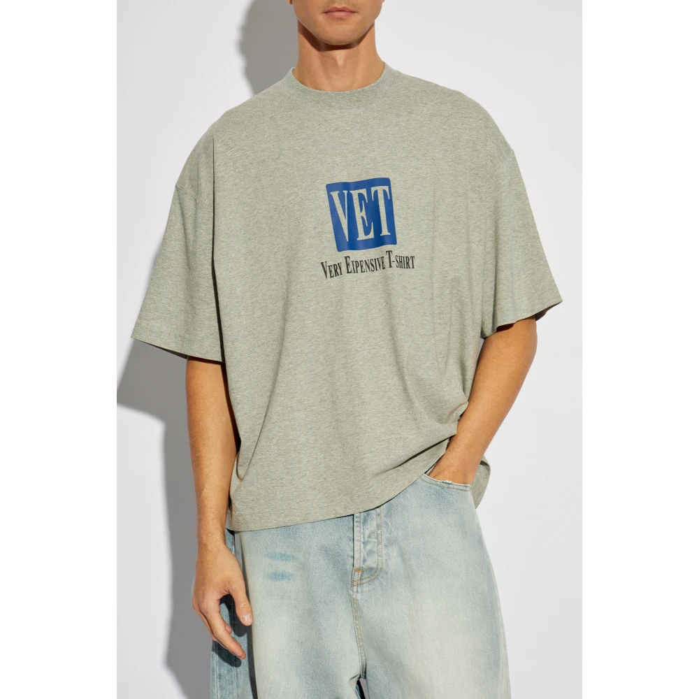 Vetements T-shirt met print Gray Heren