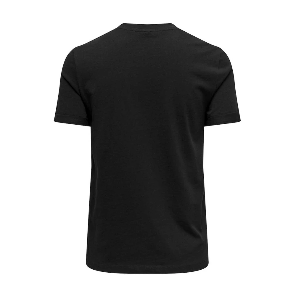 Only Casual Katoenen T-shirt Black Dames
