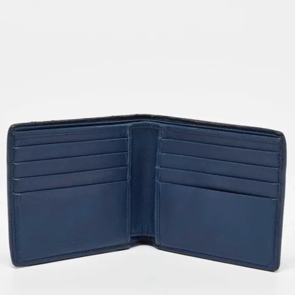 Bottega Veneta Vintage Pre-owned Leather wallets Blue Heren