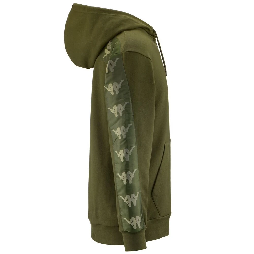 Kappa Hoodie Green Heren