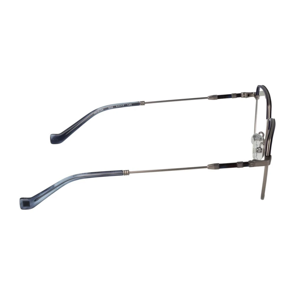 Hackett Blauwfilter Metalen Optische Monturen Ronde Stijl Gray Heren