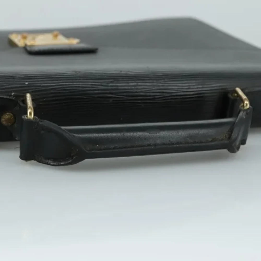 Louis Vuitton Vintage Pre-owned Leather briefcases Black Dames
