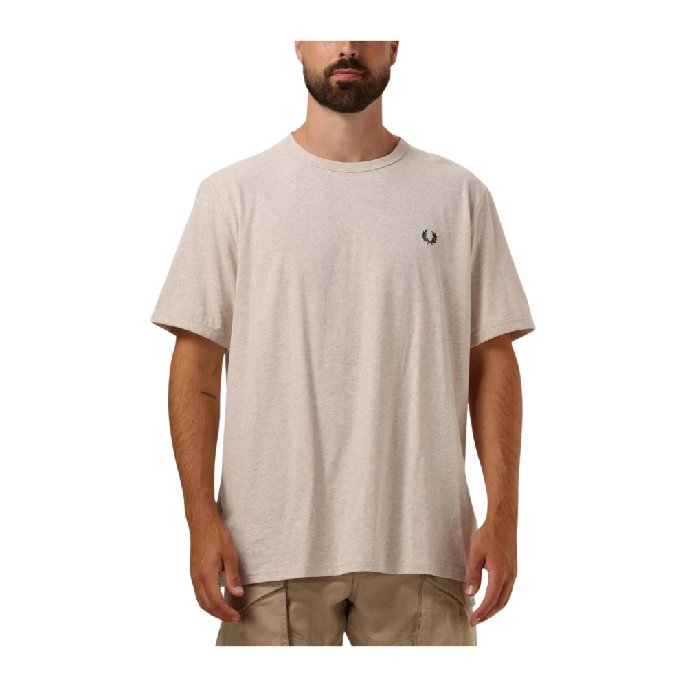 Fred Perry Heren Polo & T-shirt Ringer Tee Beige Heren