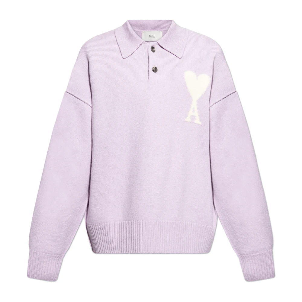 Knitwear > V-neck Knitwear - - Ami Paris - Modalova
