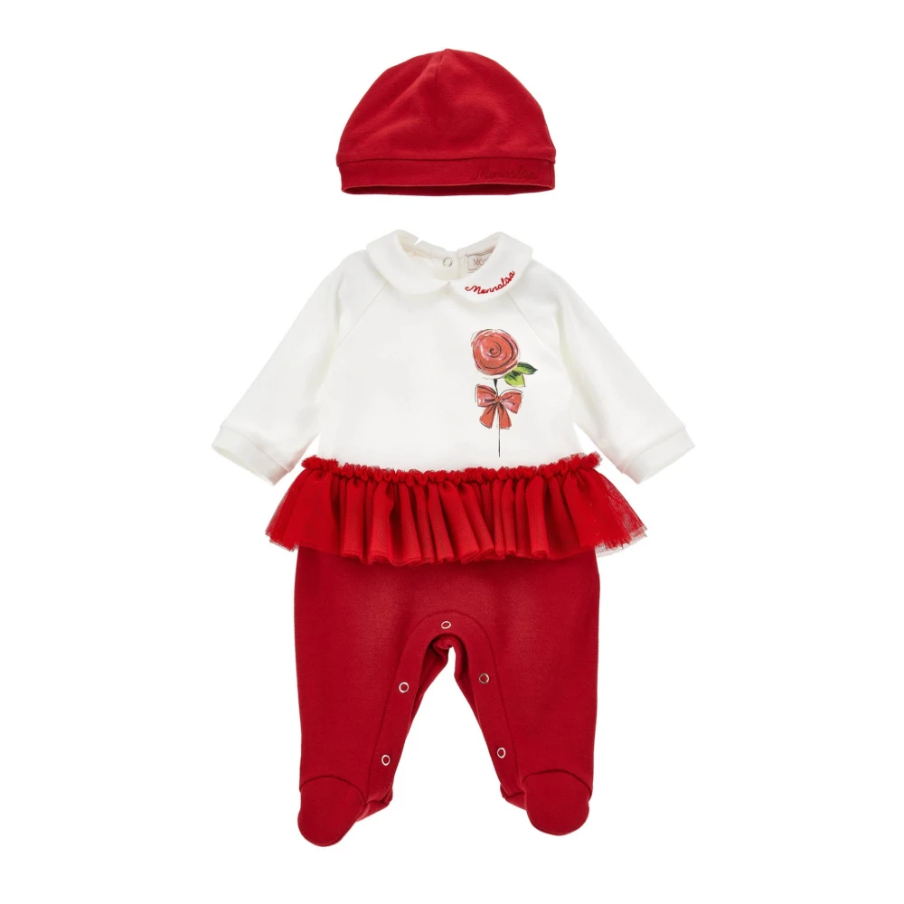 Monnalisa Boys White Cotton Romper - Kids Sets - 1 M - Kids