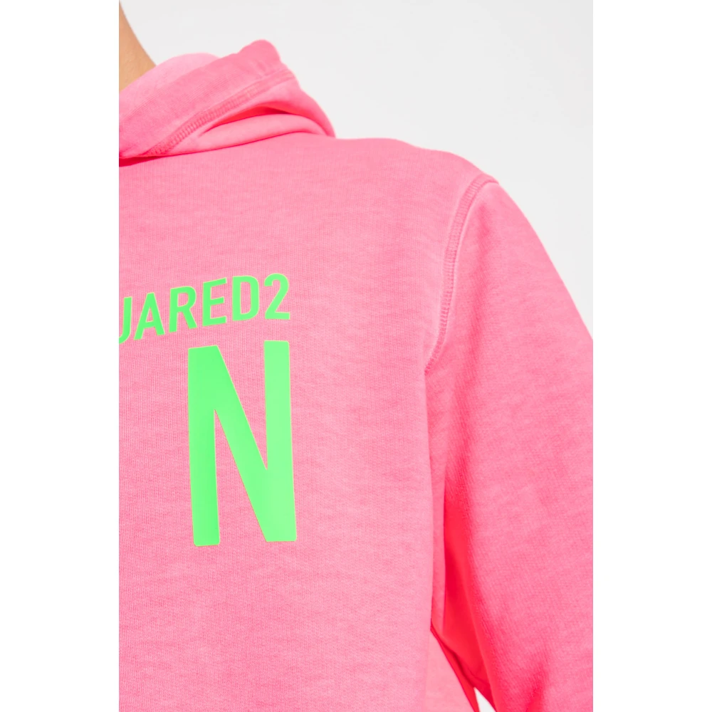 Dsquared2 Hoodie met logo Pink Heren