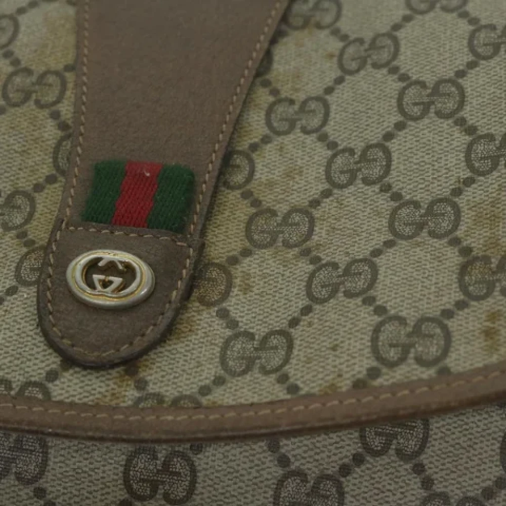 Gucci Vintage Pre-owned Leather clutches Beige Dames