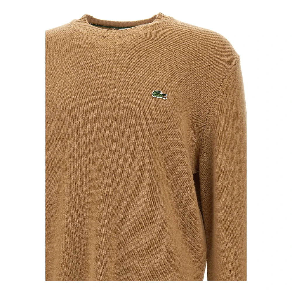 Lacoste Heren Woltrui Bruin Ronde Hals Brown Heren