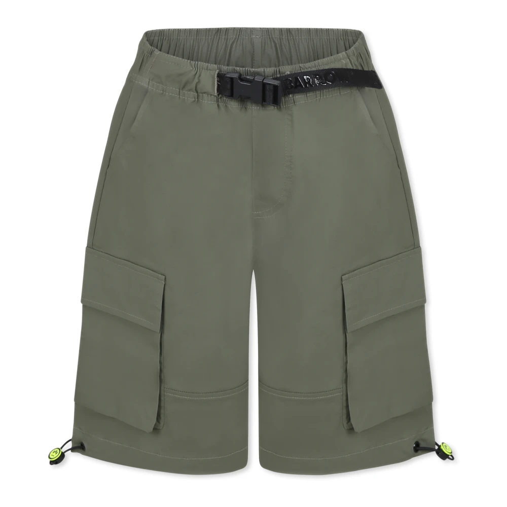 BARROW Gröna Casual Shorts med Snäpplås Green, Unisex