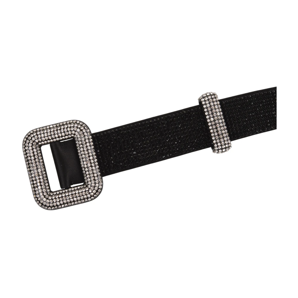 Benedetta Bruzziches Zwart Kristal Mesh Riem Black Dames