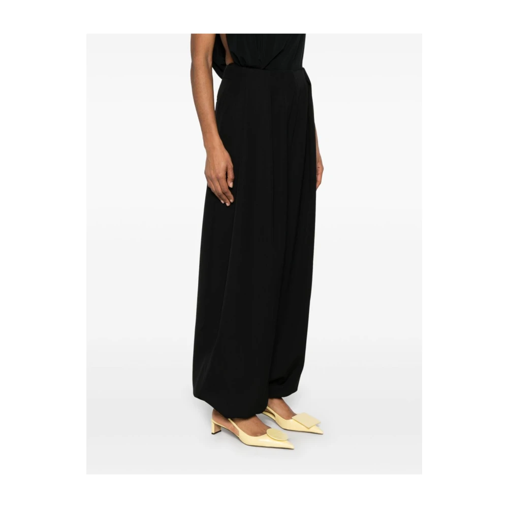 Jacquemus Zwarte elegante damesbroek Black Dames