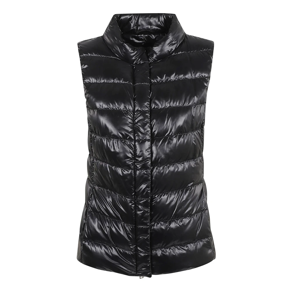 Herno Zwarte Gebreide Jas Dameskleding Black Dames