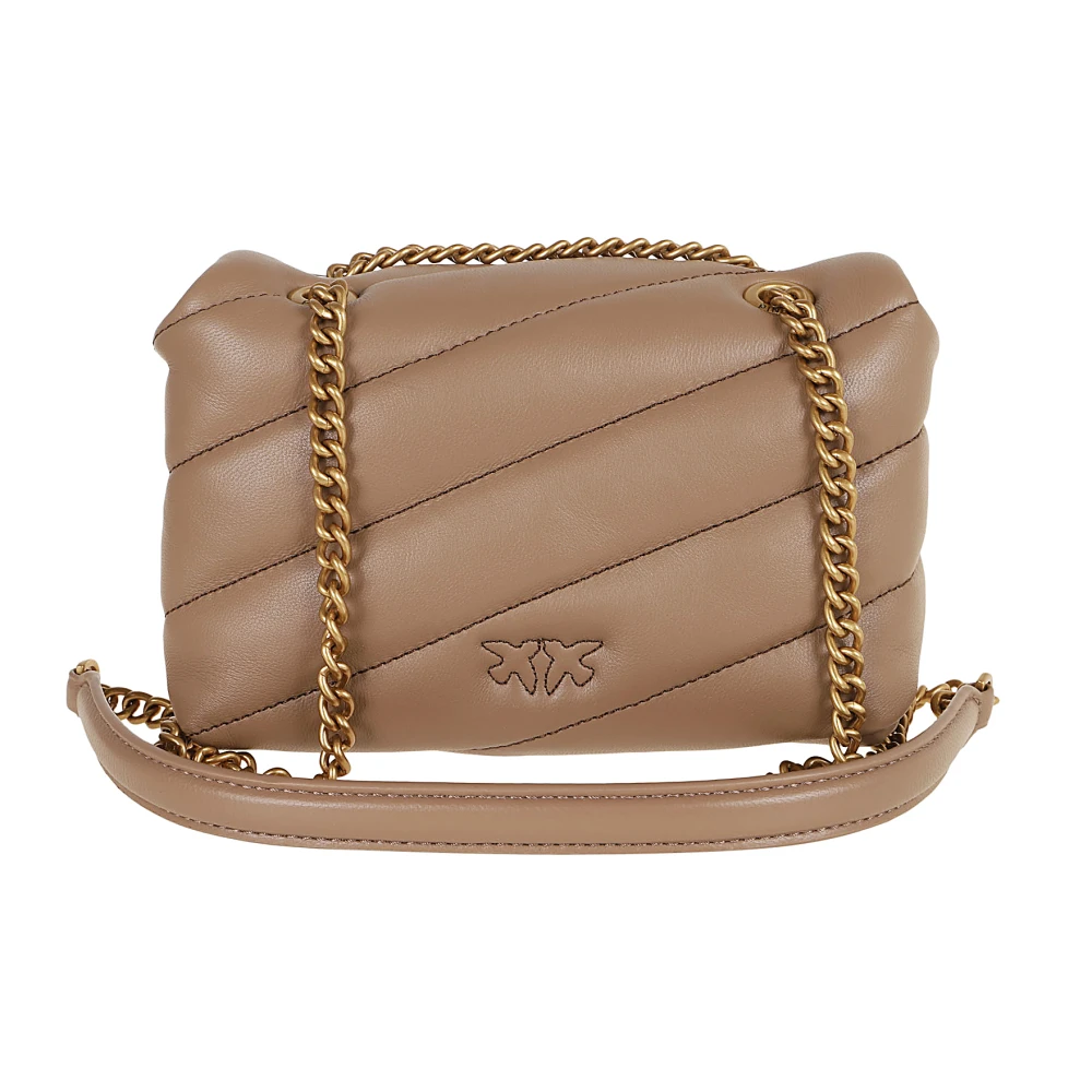 Pinko Quiltad Brun Crossbody Väska Brown, Dam