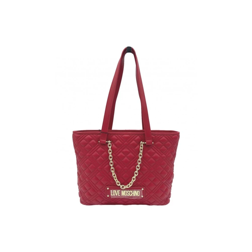 Love Moschino Schoudertas met gouden kettinghandvat Red Dames