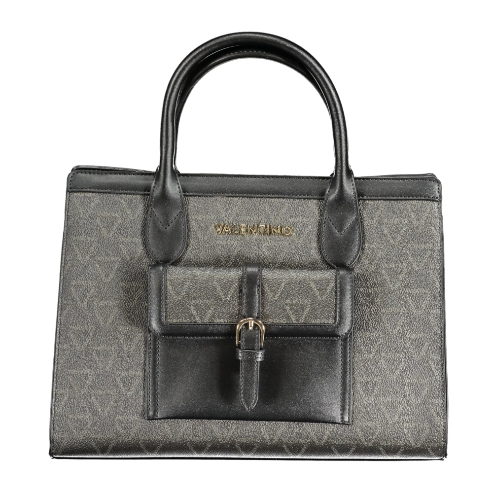 Valentino by Mario Valentino Zwarte polyethyleen handtas met meerdere compartimenten Black Dames