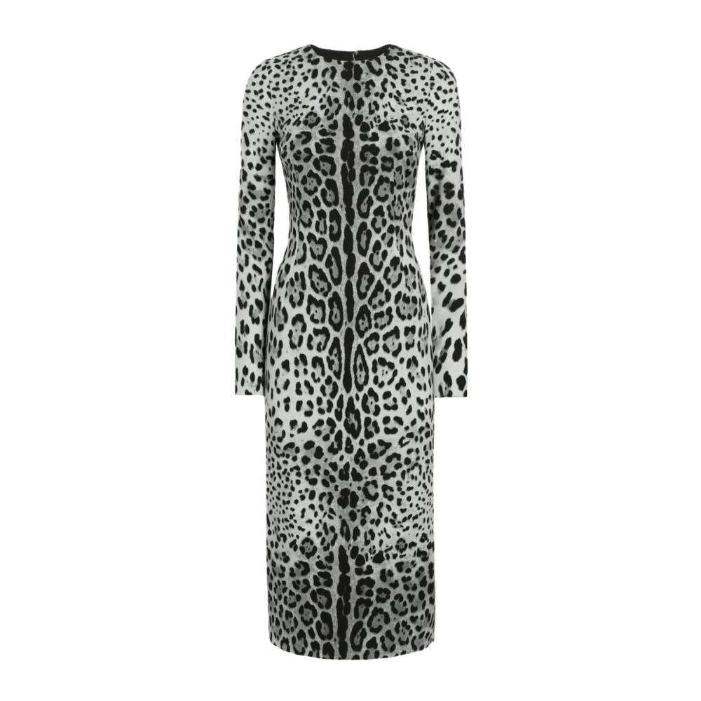 Dolce & Gabbana Elegante Grijze Jurk Dameskleding Gray Dames