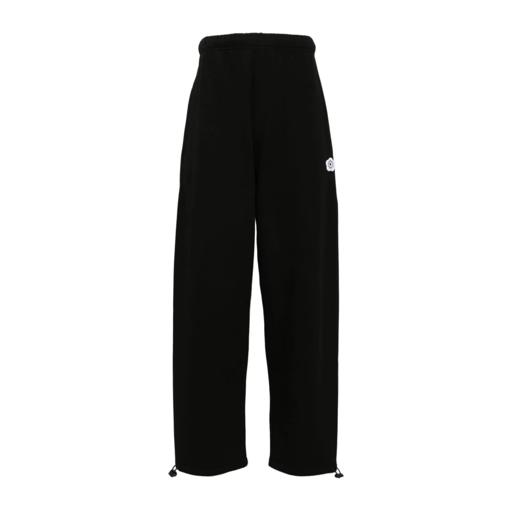 Kenzo Zwarte Broek met Boke Bloem Motief Black Heren