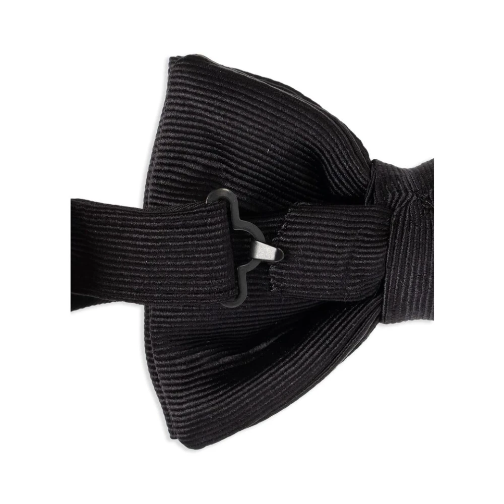 Tom Ford Zwarte Gestructureerde Strik Black Heren