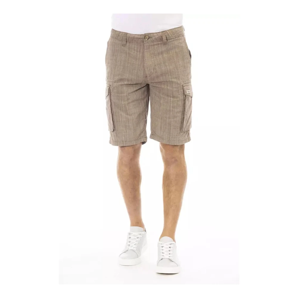 Baldinini Bruine Cargo Shorts met Ritszakken Brown Heren