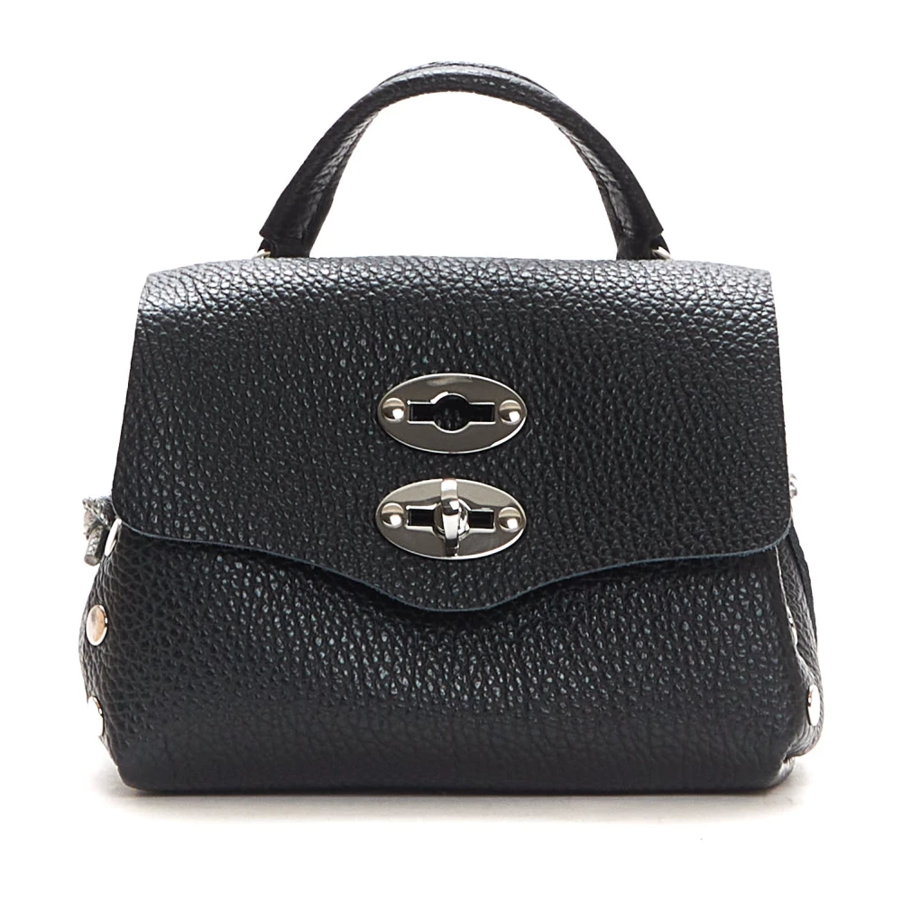 Zanellato Zwarte Schoudertas Elegant en Functioneel Black Dames