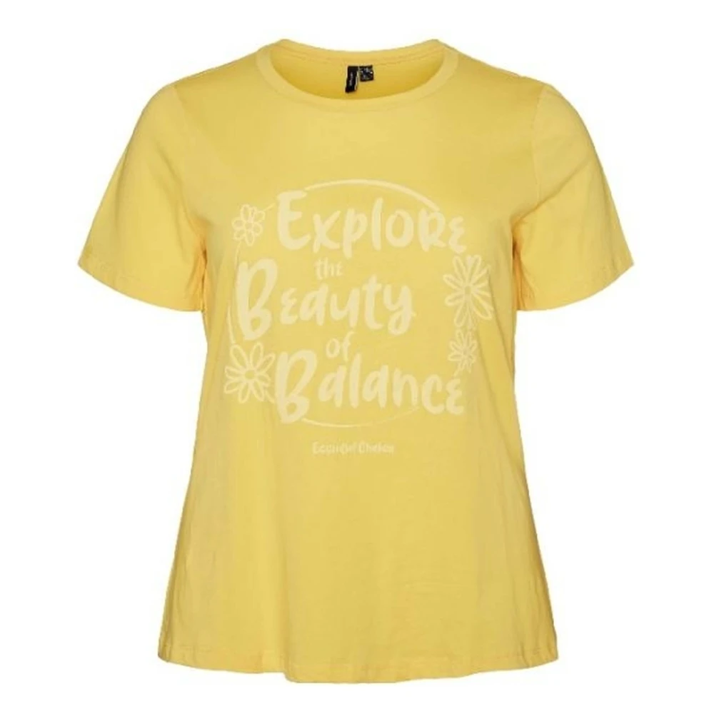 Vero Moda Gele T-shirt Yellow Dames