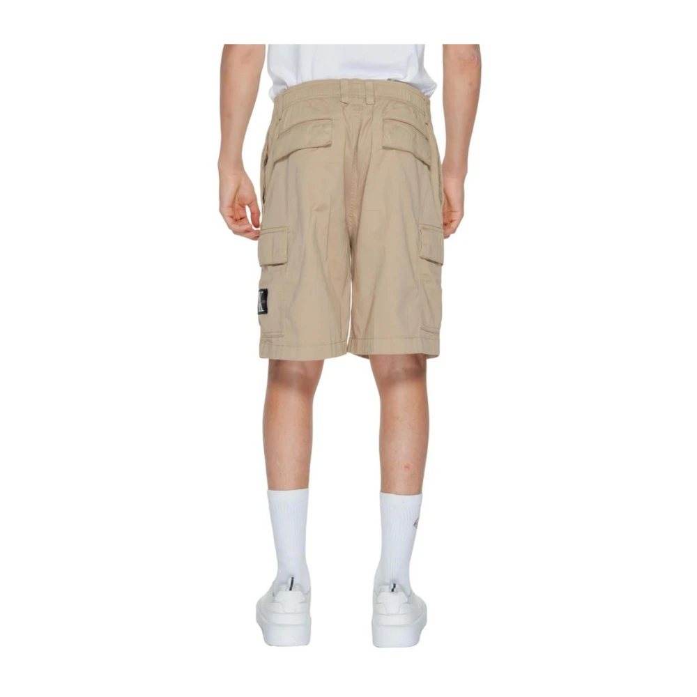 Calvin Klein Jeans Katoen Bermuda Shorts Beige Heren