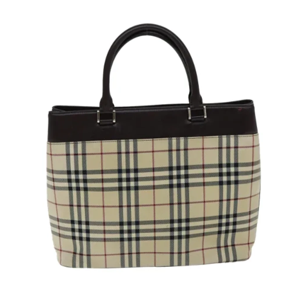 Burberry Vintage Pre-owned Canvas handbags Beige Dames