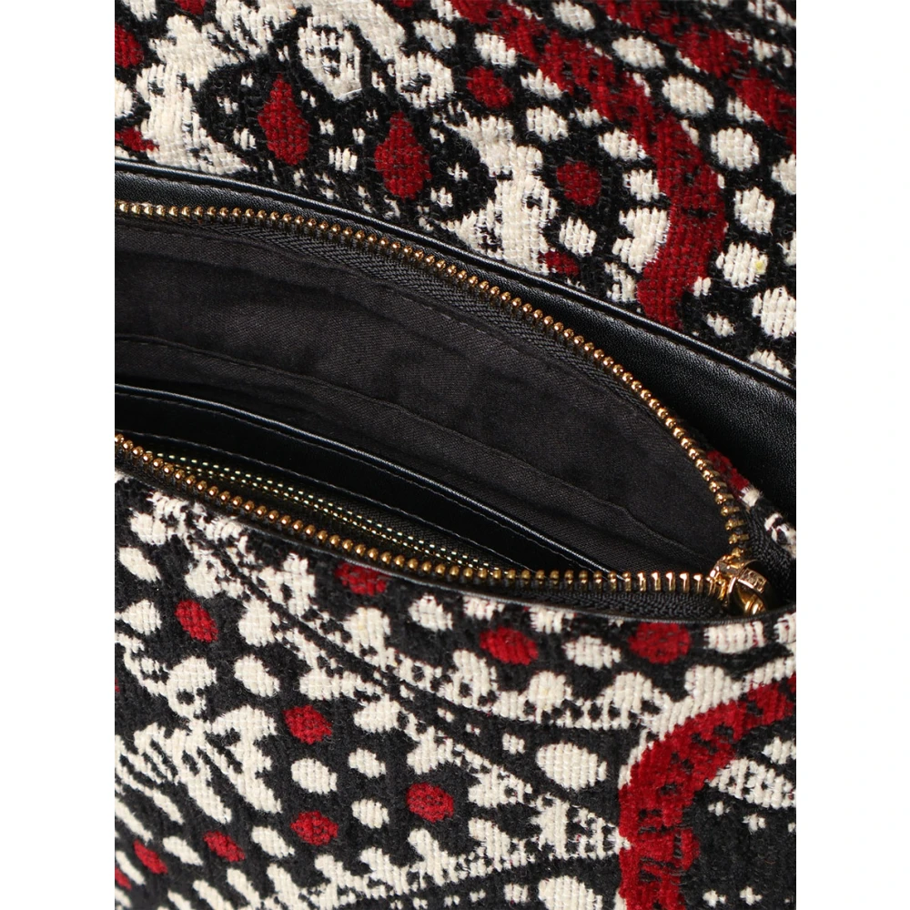 V73 Rode Crossbody Tas met Gevlochten Handvatten Multicolor Dames