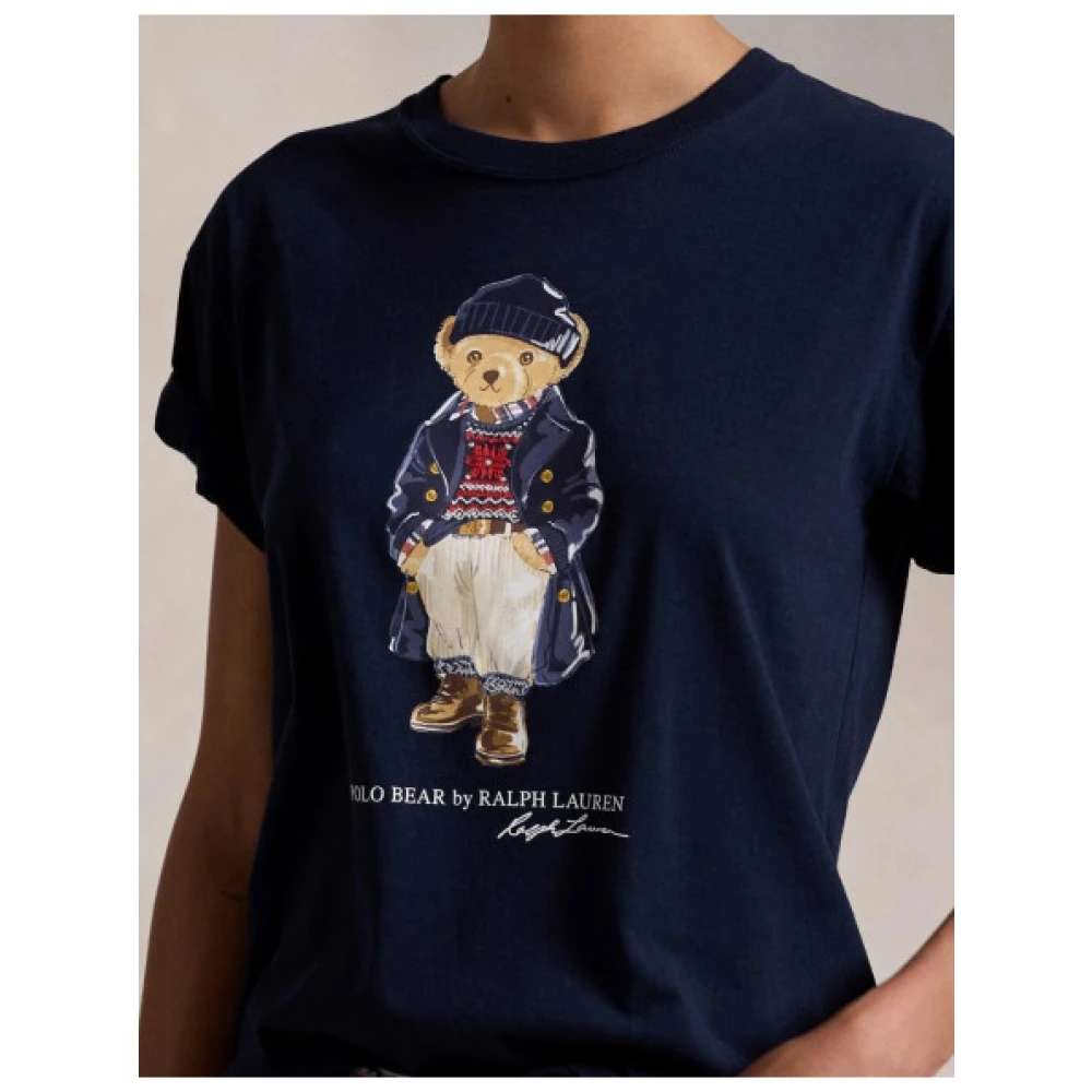 Polo Ralph Lauren Polo Bear T-shirt Wintercollectie Blue Dames