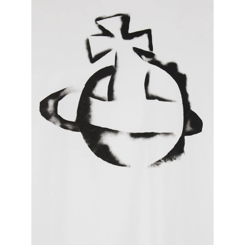 Vivienne Westwood Orb Logo Print White T-Shirt White Heren