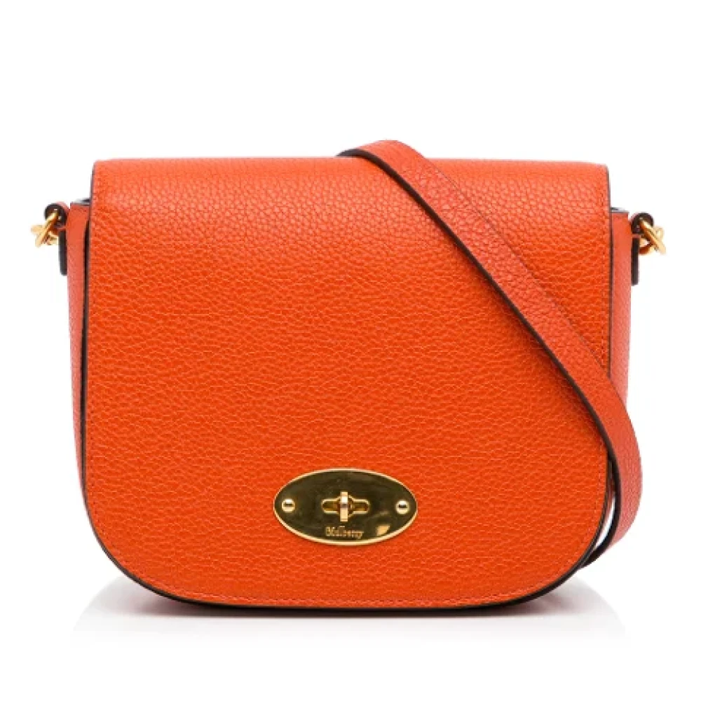 Mulberry Pre-owned Leather shoulder-bags Orange Dames