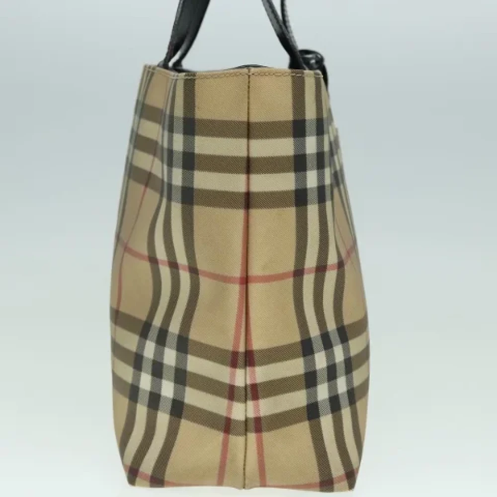 Burberry Vintage Pre-owned Leather handbags Beige Dames