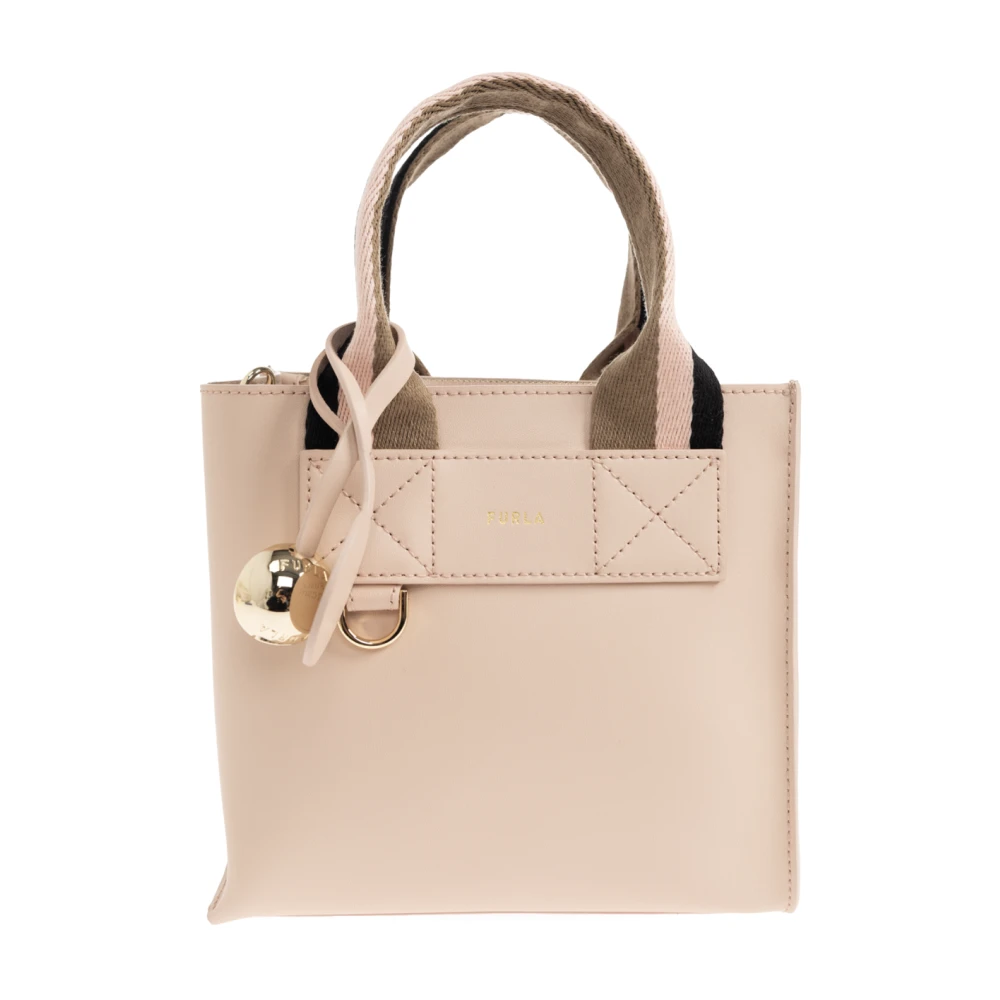 Furla Vrouw Roze Tassen Dames, One Size, Leer, Divide Mini Bag