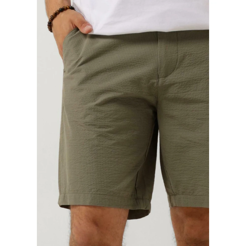 Selected Homme Groene Seersucker Shorts voor de Zomer Green Heren