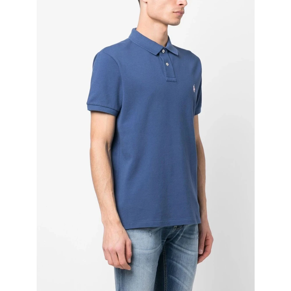 Ralph Lauren Old Royal Knit Polo Shirt Blue Heren