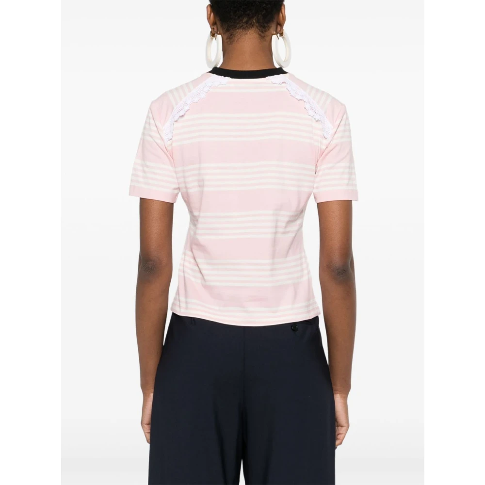Msgm Roze Katoenen T-shirt en Polo Pink Dames
