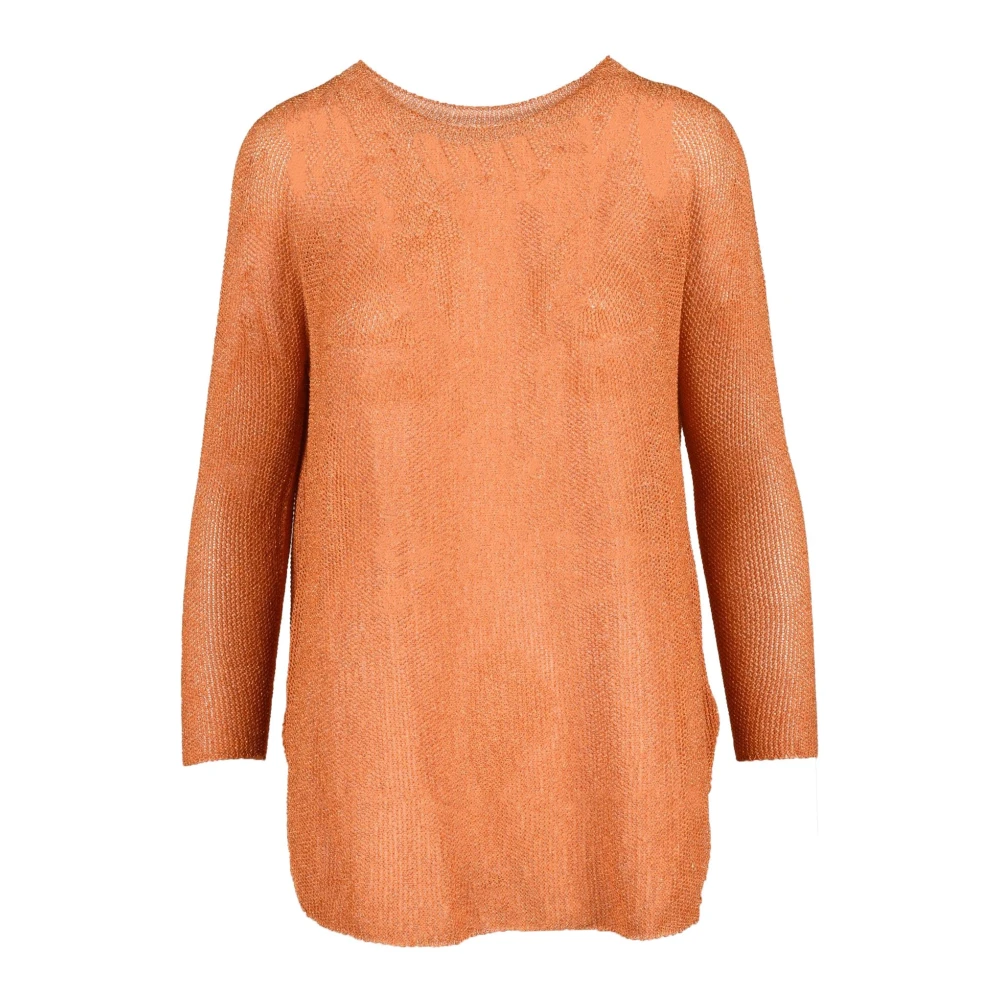 Pink Memories Linnen Katoenmix Modetop Orange Dames