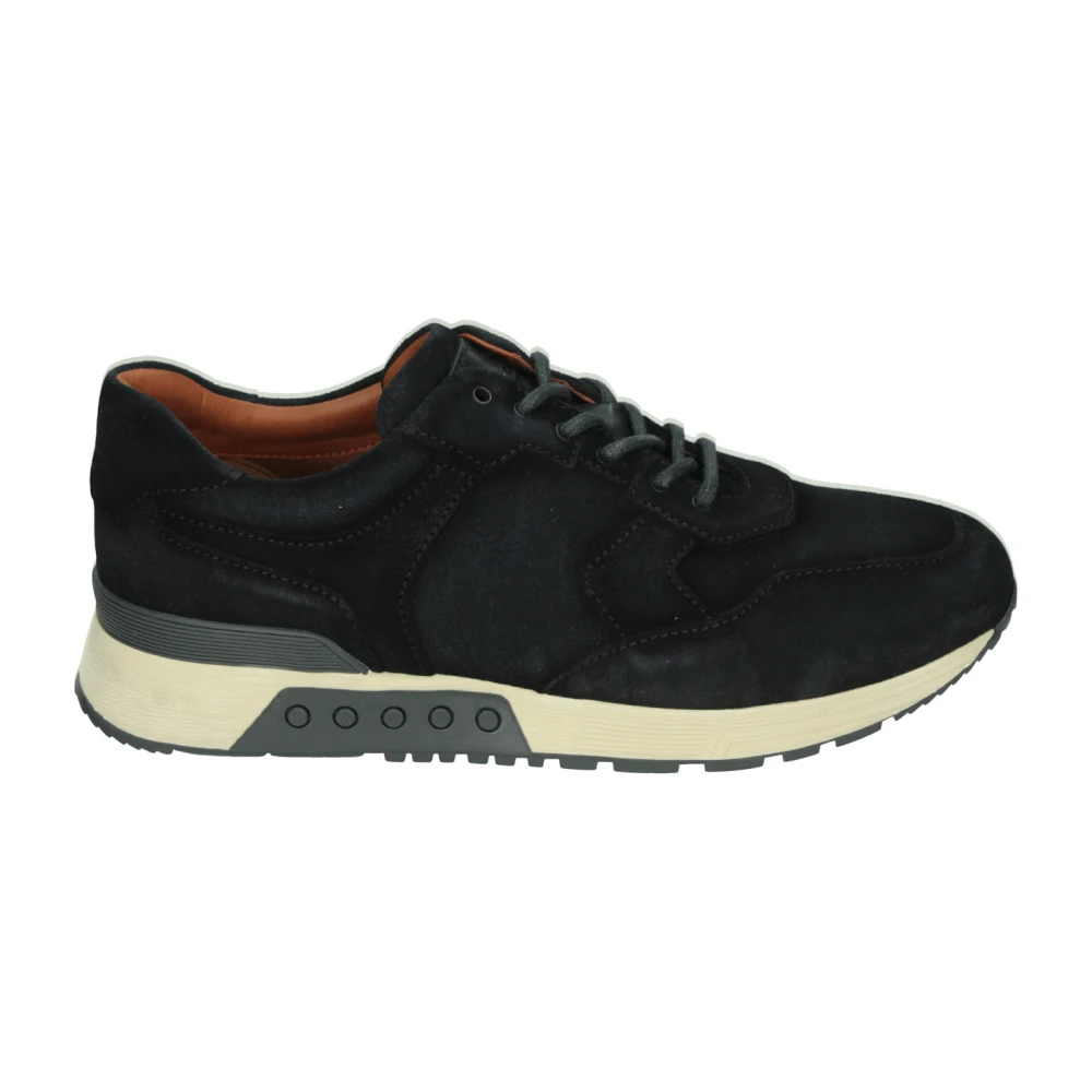 Greve Blauwe Casual Herenschoenen met Uitneembaar Voetbed Heren Schoenen