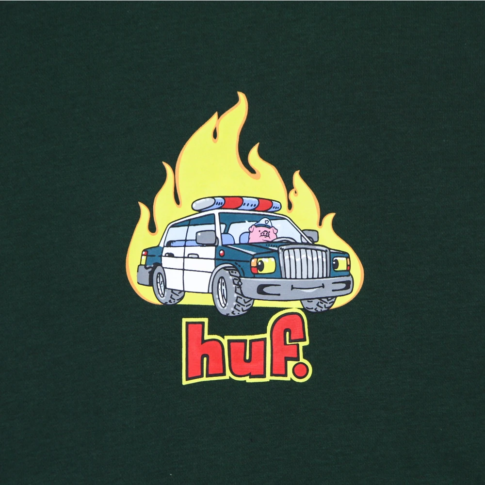 HUF Donkergroene Crewneck Sweatshirt Lange Mouwen Green Heren