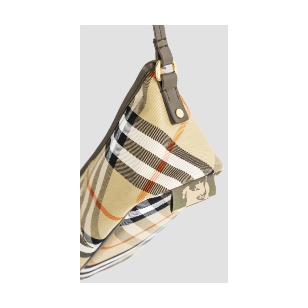 Burberry Geruite Katoenen Schoudertas Multicolor Dames