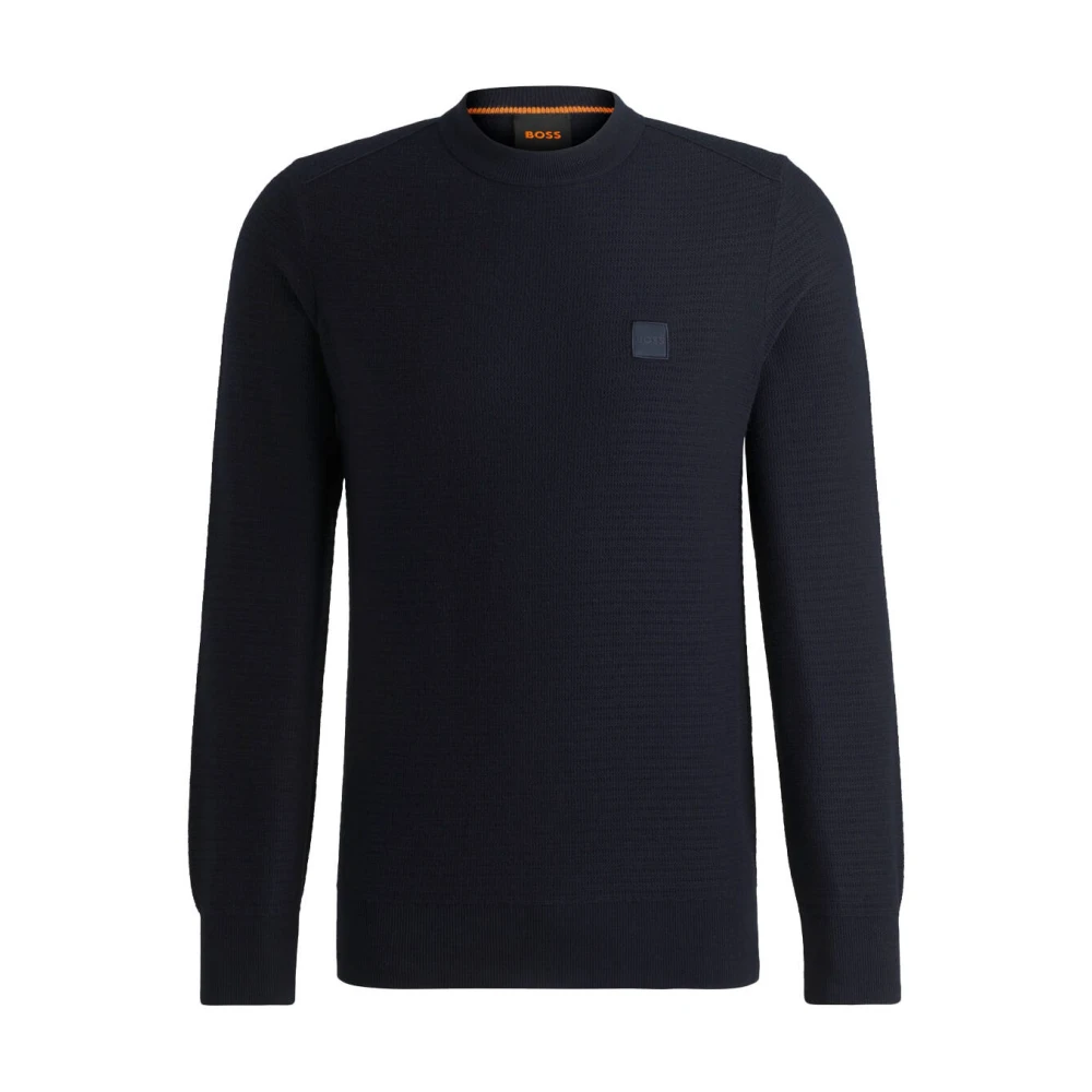 Boss Orange Stijlvolle Pullover met Anion_S Technologie Blue Heren