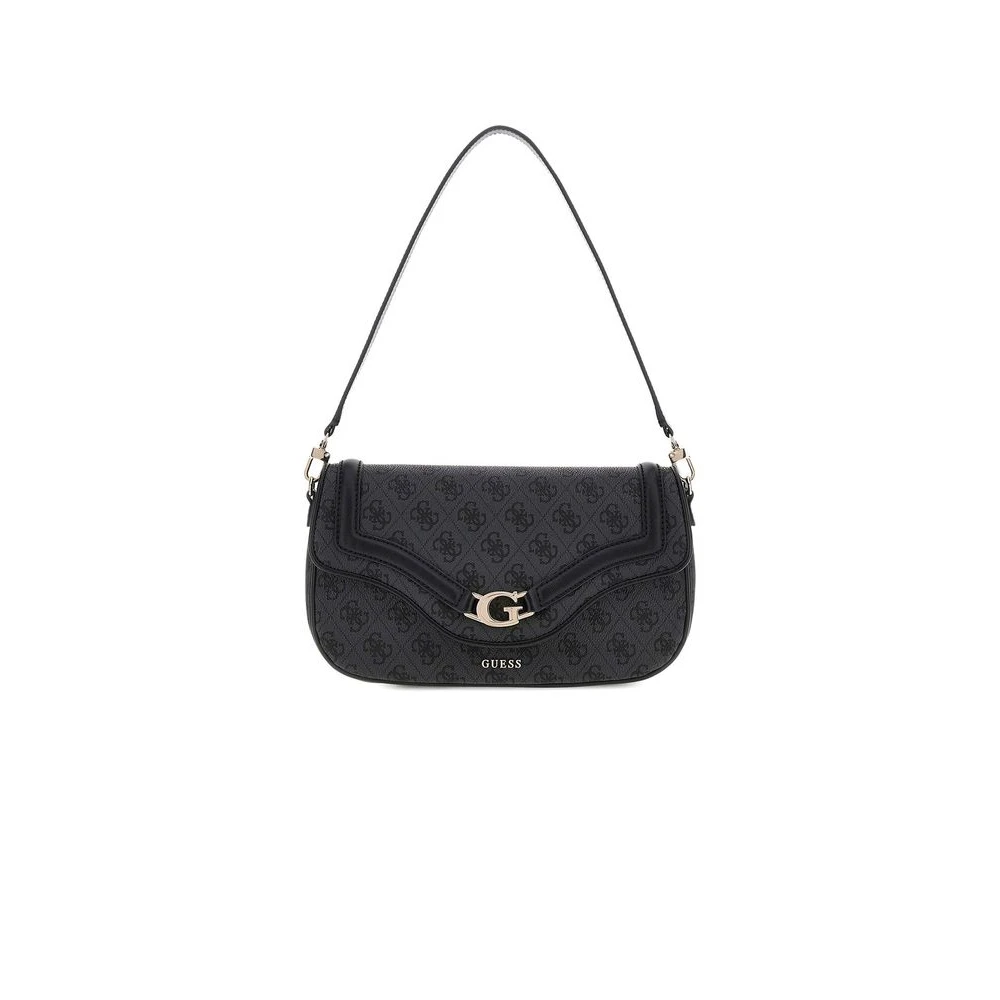 Guess Women's Black Dea Flap Shoulder Bag - Shoulder Bags - One Size - Bags