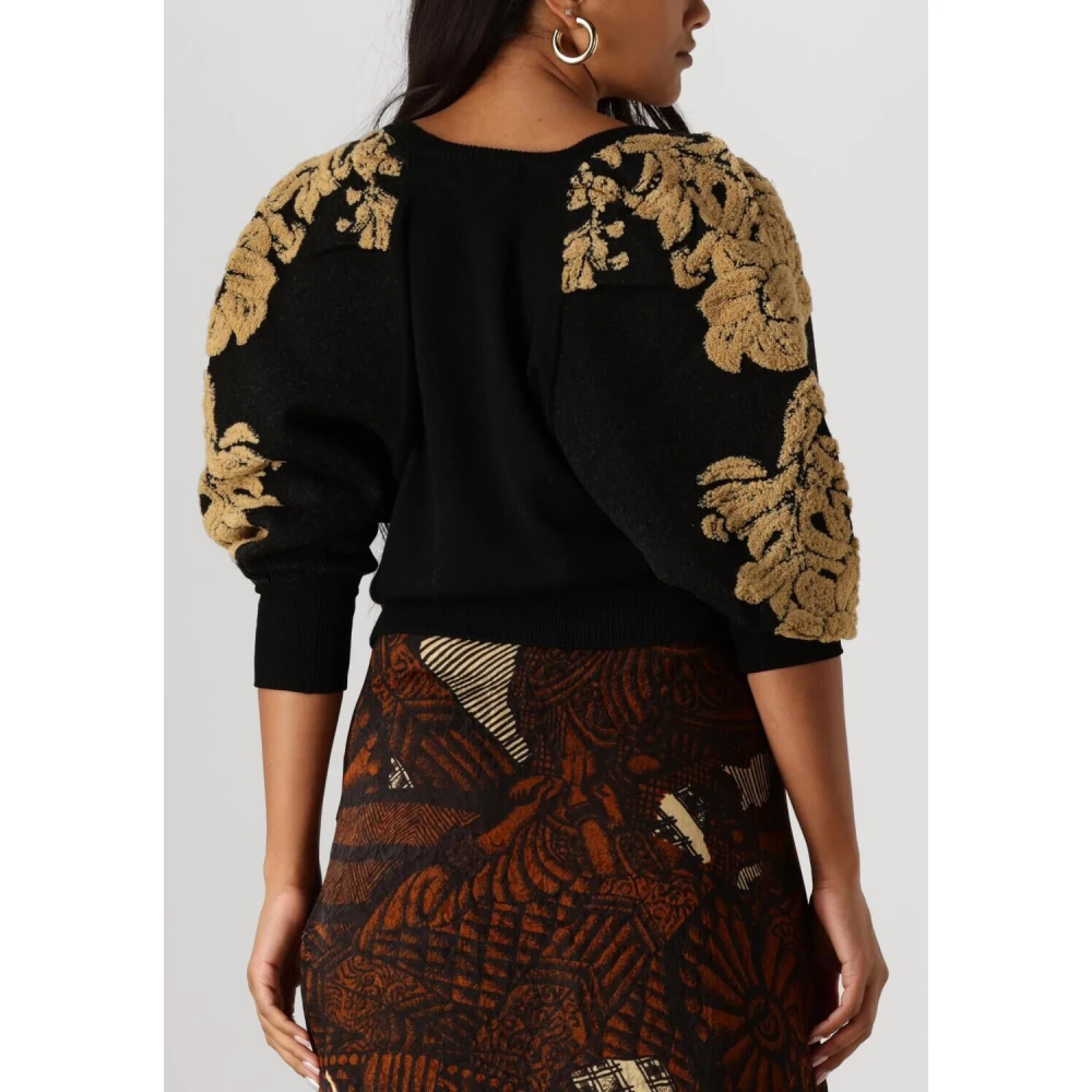 Mes Demoiselles Zwarte veelzijdige Aveline trui Black Dames
