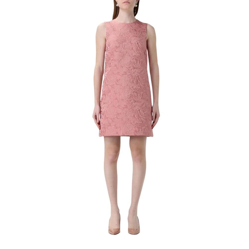 Dolce & Gabbana Women's Pink Short Dresses,, Floral Brocade Shift Dress 3XS