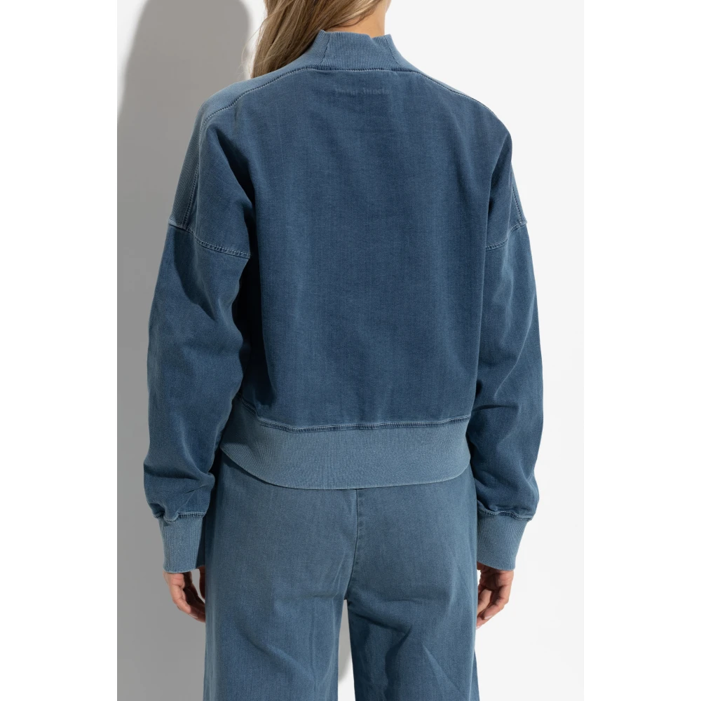 Palm Angels Sweatshirt met logo Blue Dames