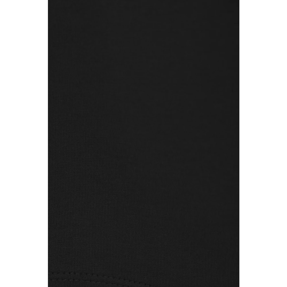 Ermenegildo Zegna Zwart Katoenen Logo Geborduurd T-shirt Black Heren