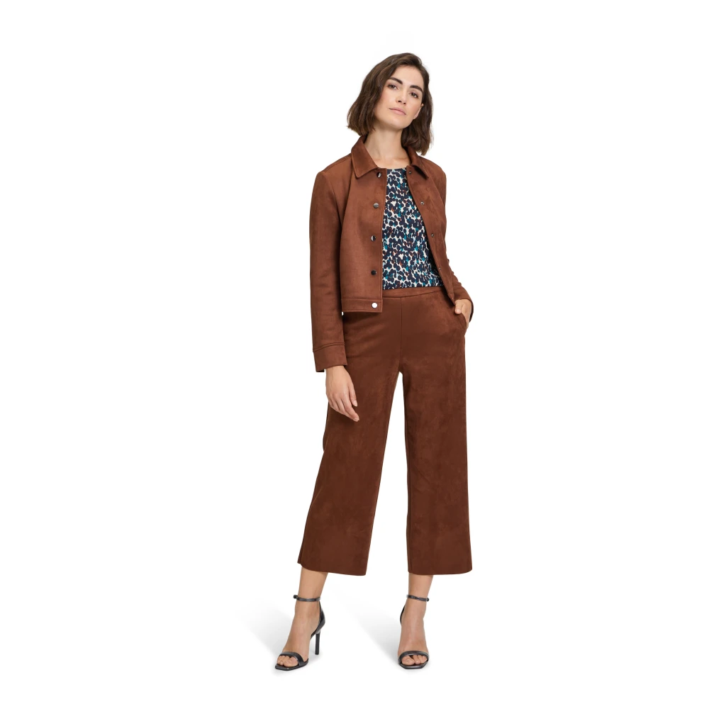 Betty Barclay Culotte van imitatieleer met Zakken Brown Dames